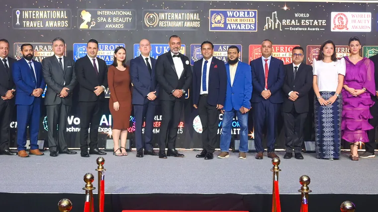 International Travel Awards winners on stage at the gala ceremony